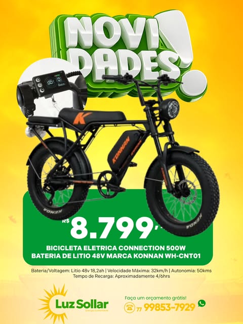 Novidades: bicicleta elétrica