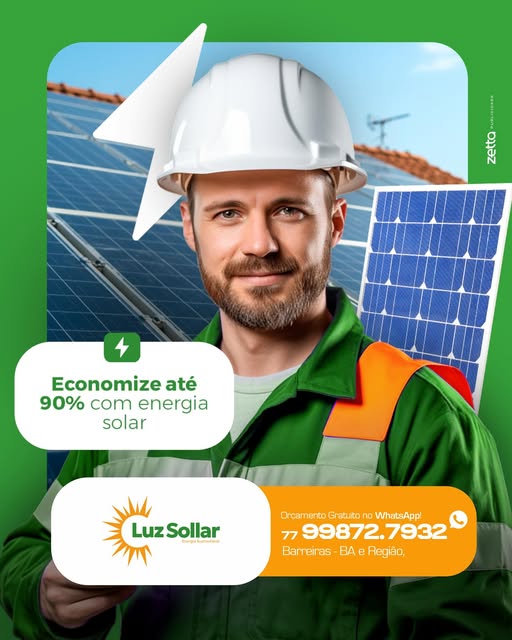 Economize até 90% com energia solar